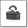 Old iron over white background